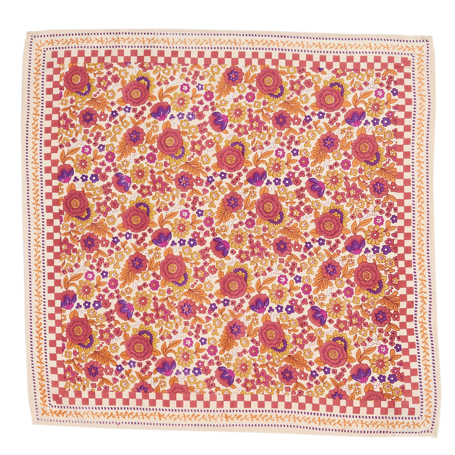Petit Foulard Indien - Amaia Bois de rose