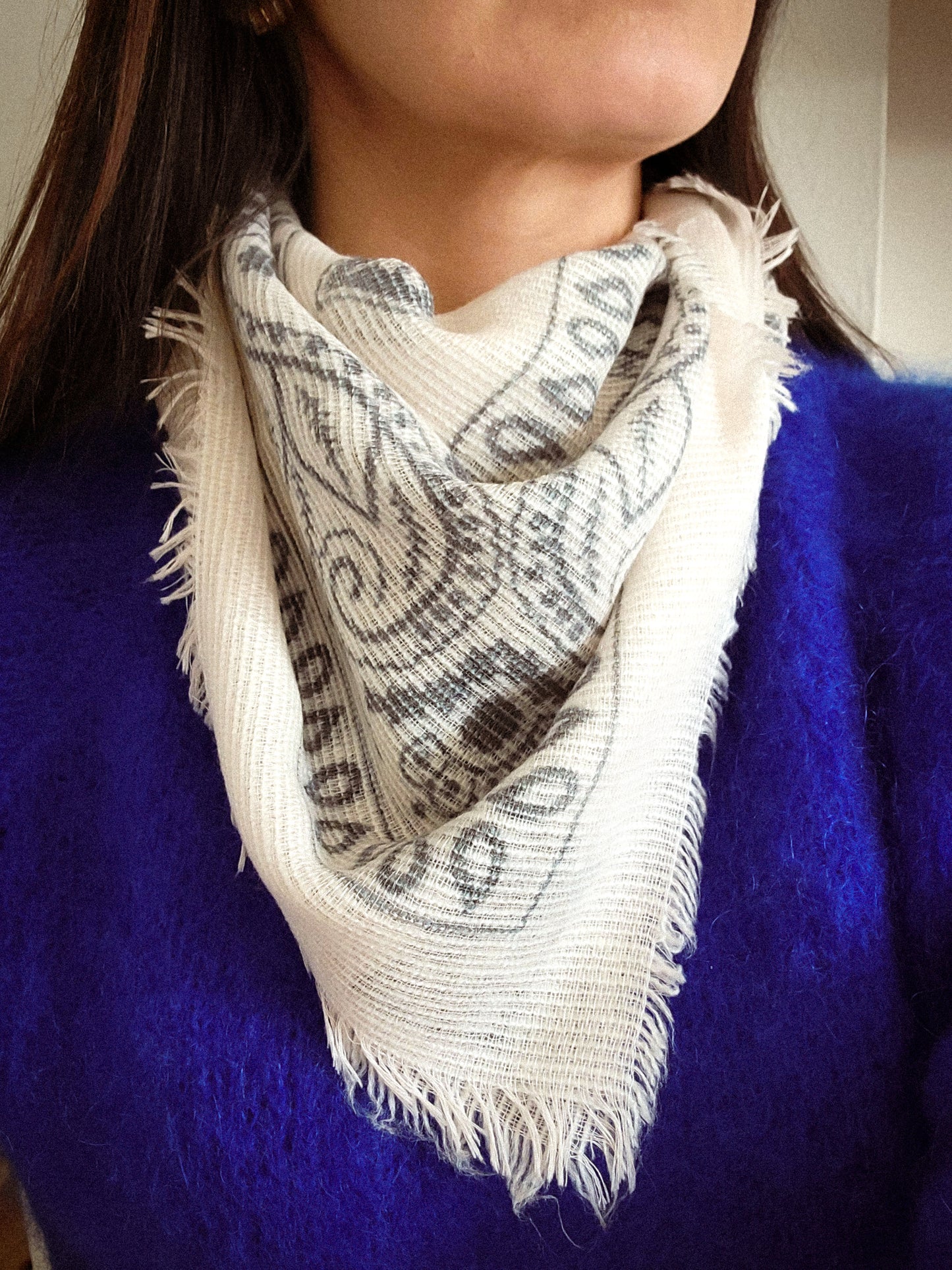 Foulard bandana Ecru