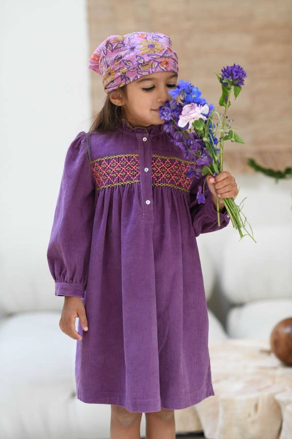 Petit Foulard Indien - Meera Orchidée