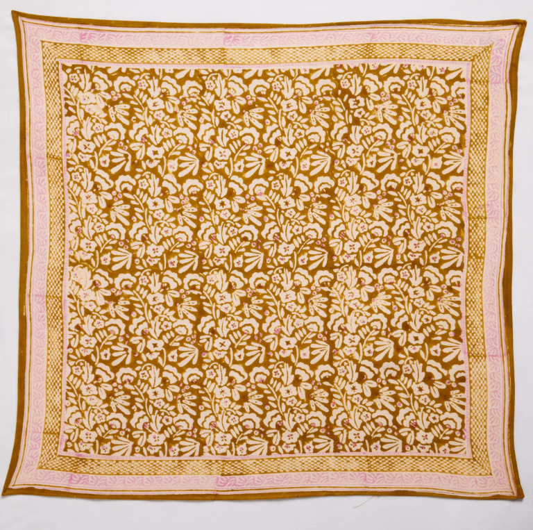 Grand foulard indien - Iris Olive