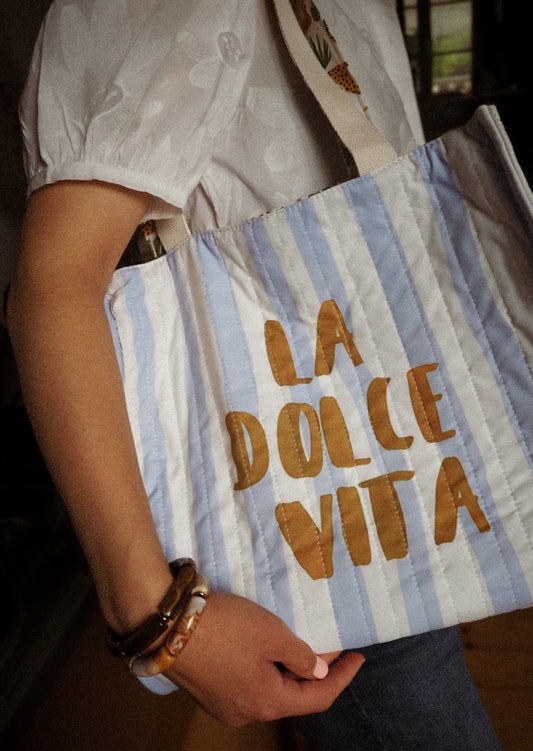 Sac cabas matelassé réversible – La Dolce Vita