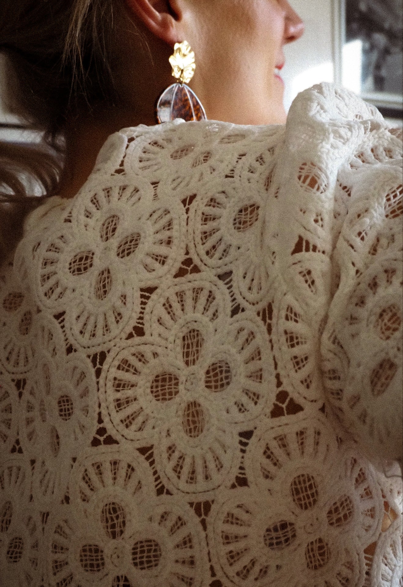 Blouse Blanche Dentelle Macramé – Esprit Bohème