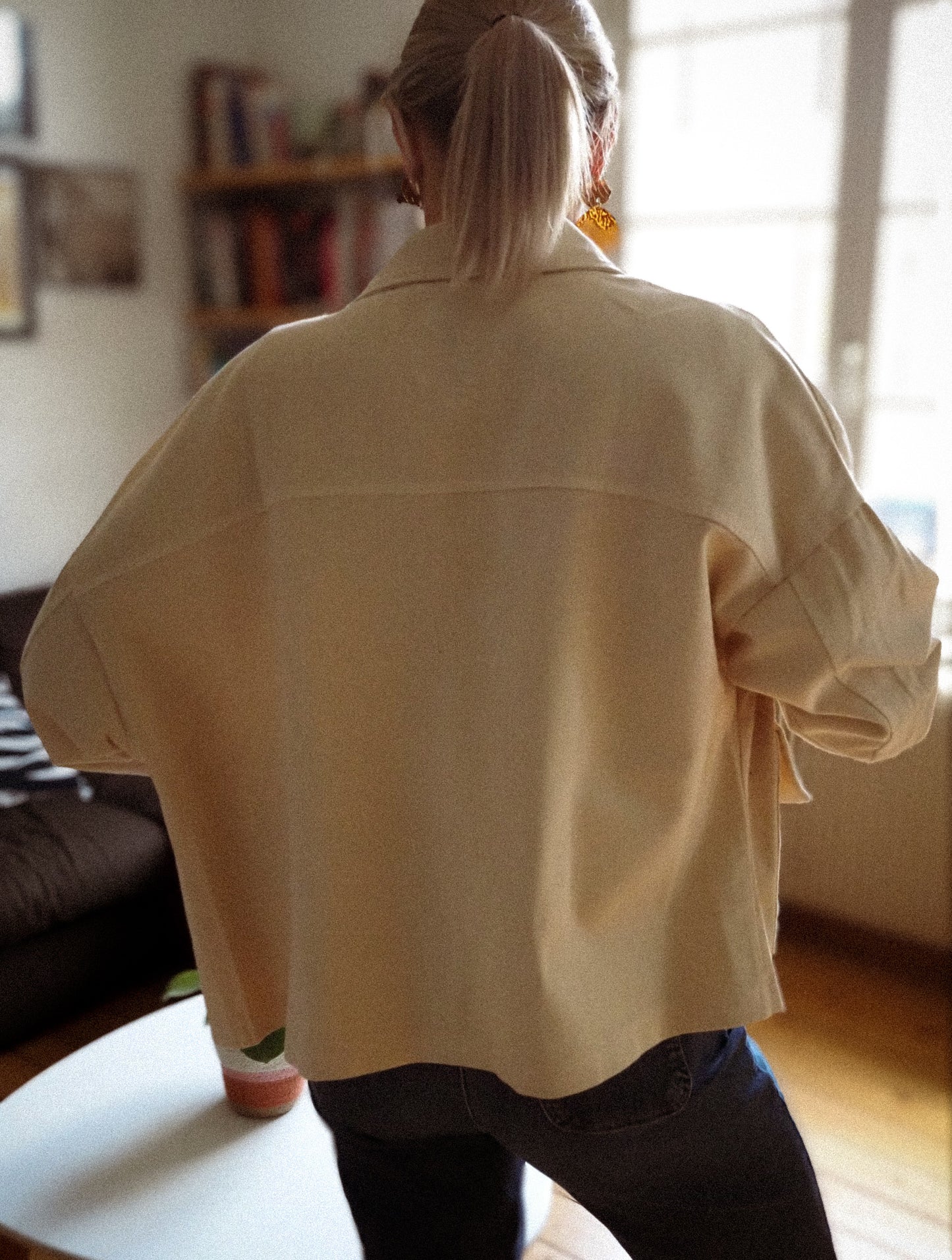 Veste Beige Boutonnée - Classique de Mi-saison