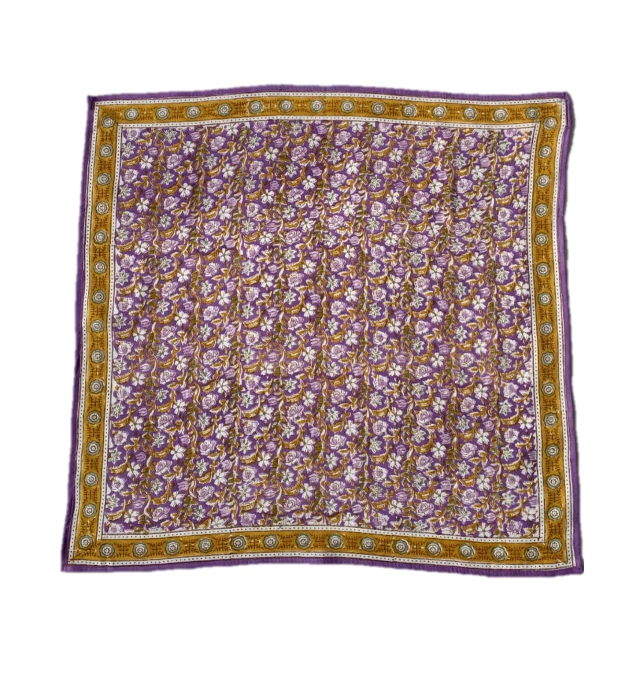 Grand foulard indien - Absynthe Purple