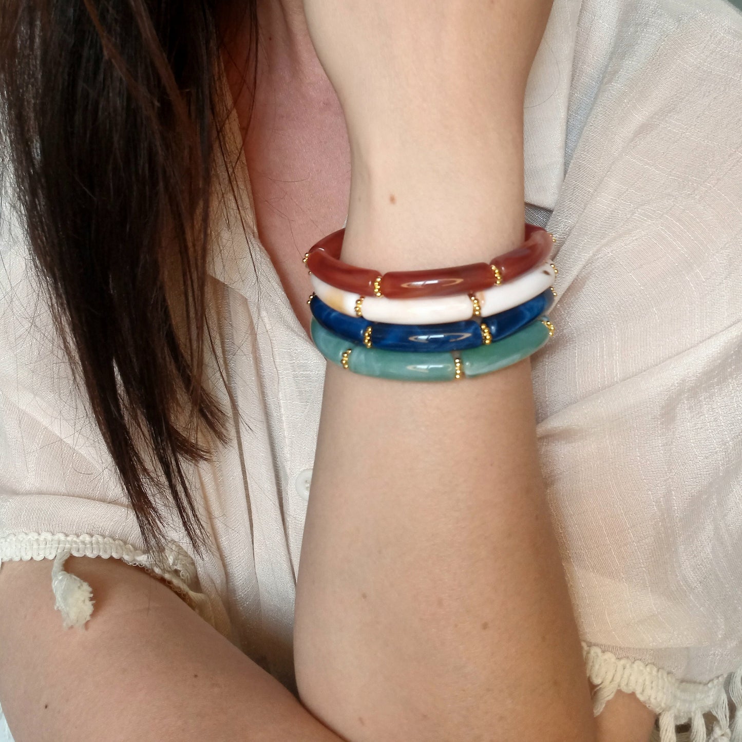 Bracelet Jonc CELESTINE – Graphique, coloré et tendance