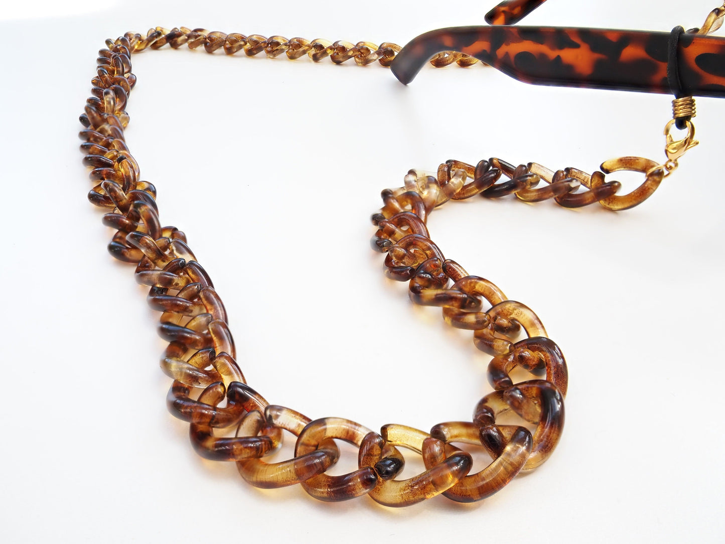 MINA Brillenkette / Panzerkette / Schildpatt-Acetat