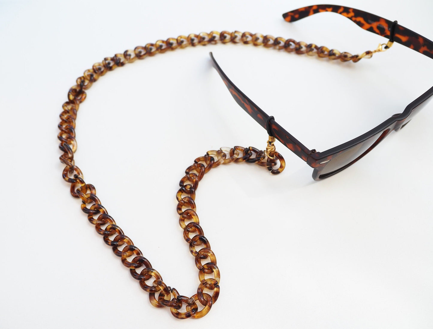 MINA Brillenkette / Panzerkette / Schildpatt-Acetat