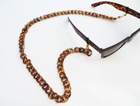 MINA Brillenkette / Panzerkette / Schildpatt-Acetat