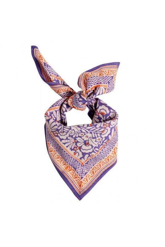 Petit Foulard Indien - Iris Violine