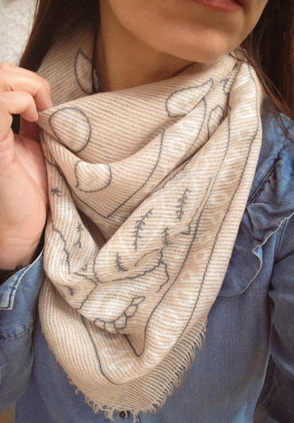 Foulard bandana Beige