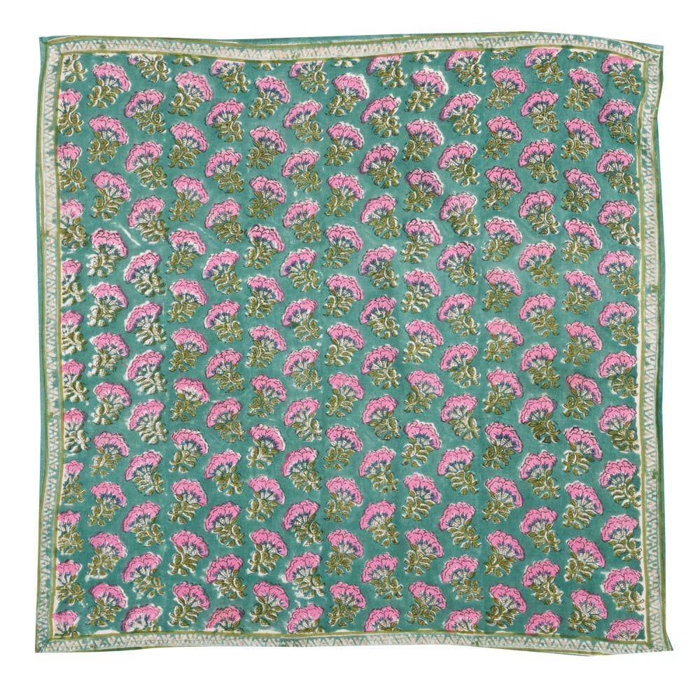 Petit Foulard Indien - Namaste Vert