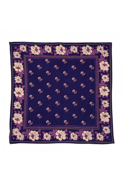 Petit Foulard Indien - Nur Violine Indigo