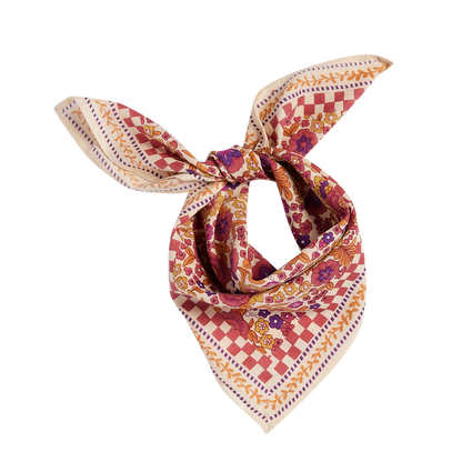 Petit Foulard Indien - Amaia Bois de rose