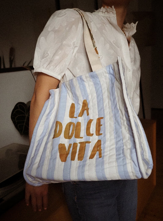 Sac cabas matelassé réversible – La Dolce Vita