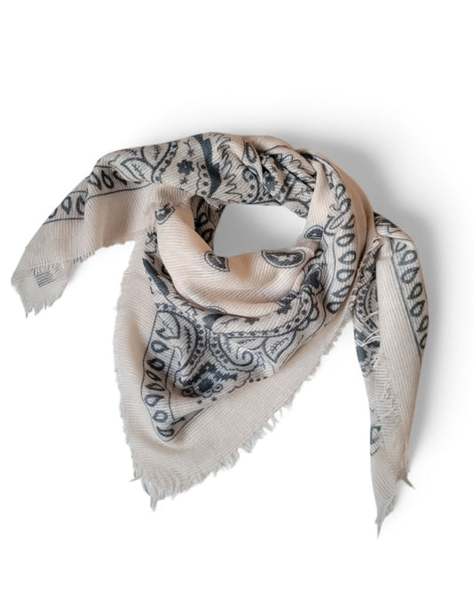 Foulard bandana Ecru