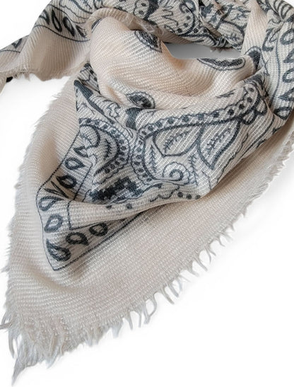 Foulard bandana Ecru