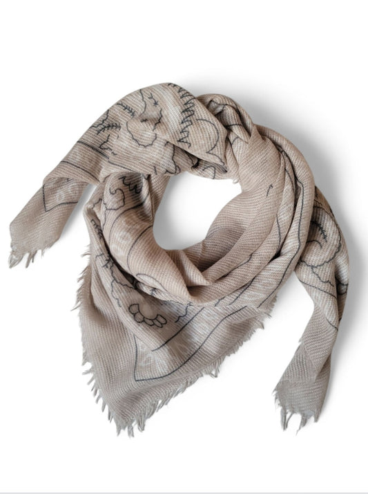 Foulard bandana Beige