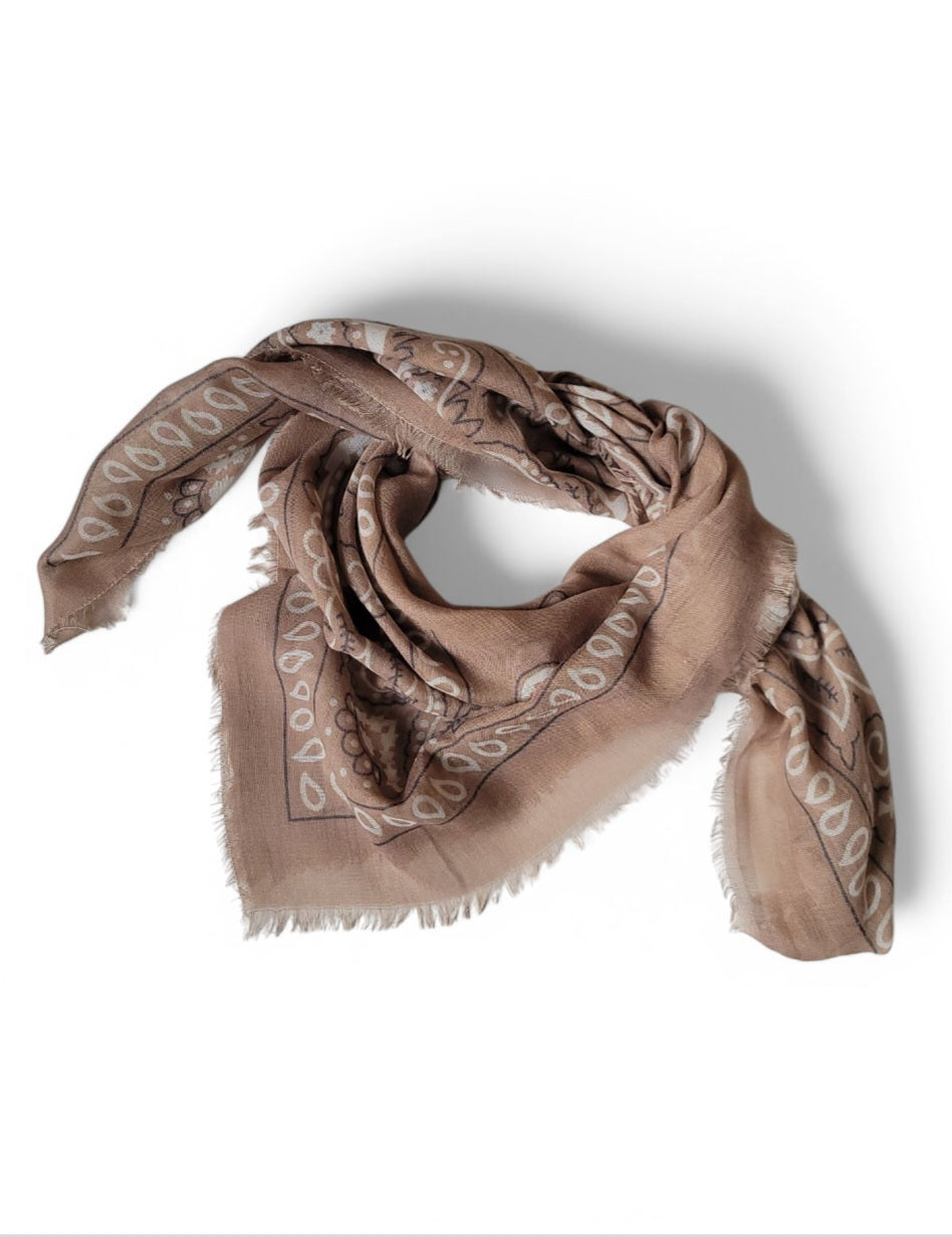 Foulard bandana léger Camel