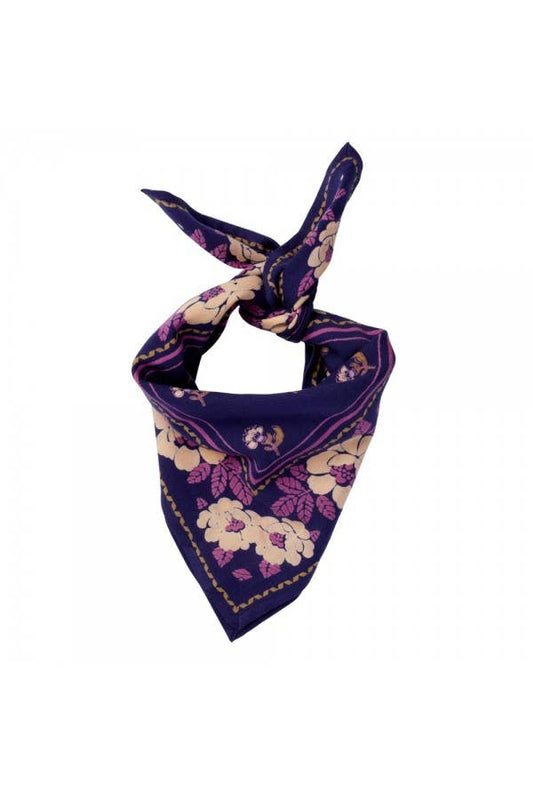 Petit Foulard Indien - Nur Violine Indigo