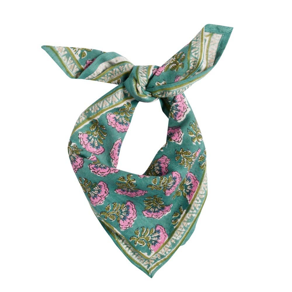 Petit Foulard Indien - Namaste Vert