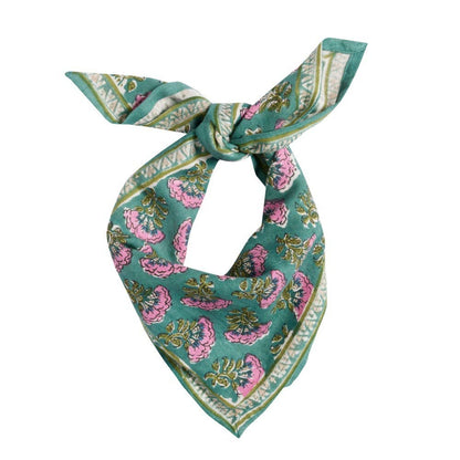 Petit Foulard Indien - Namaste Vert