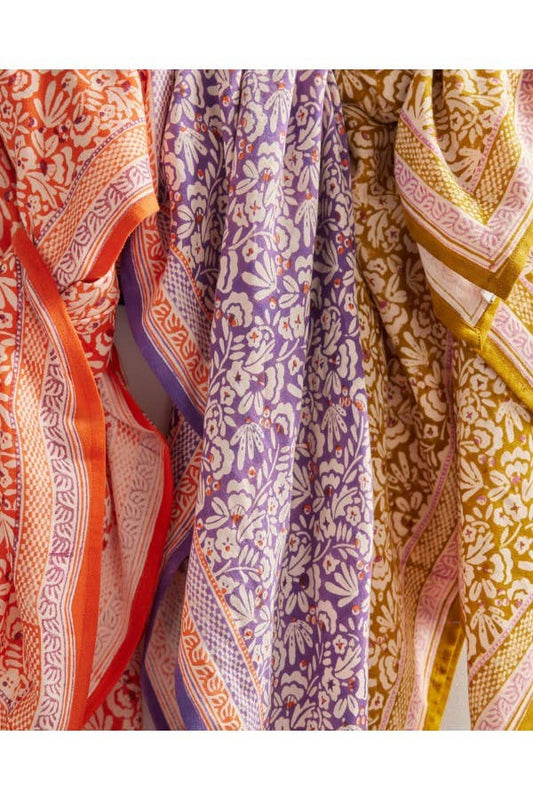 Petit Foulard Indien - Iris Violine