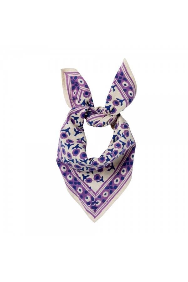 Petit Foulard Indien - Awisha Cassis