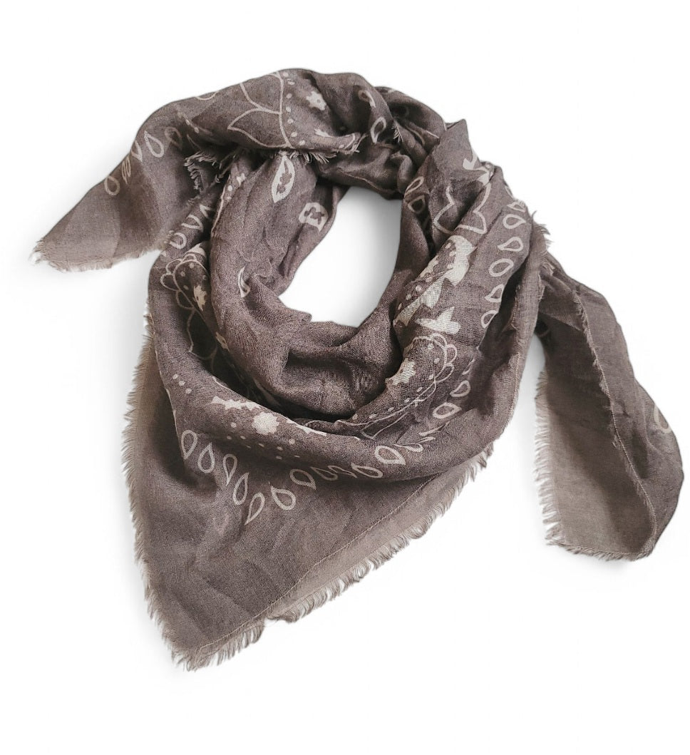 Foulard bandana léger Marron