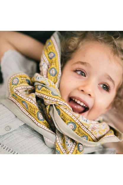 Petit Foulard Indien - Absynthe Vert de gris