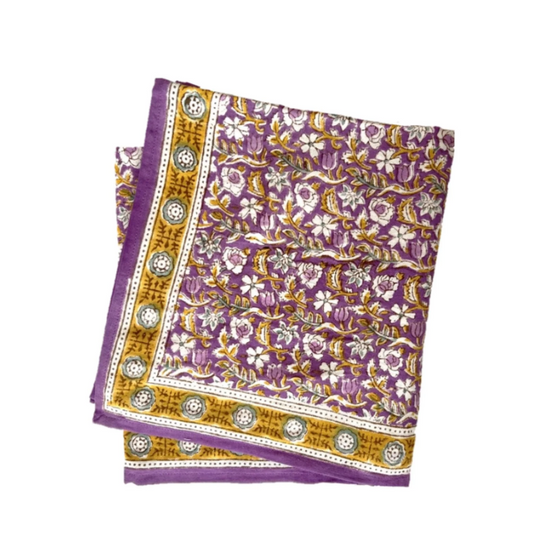 Grand foulard indien - Absynthe Purple
