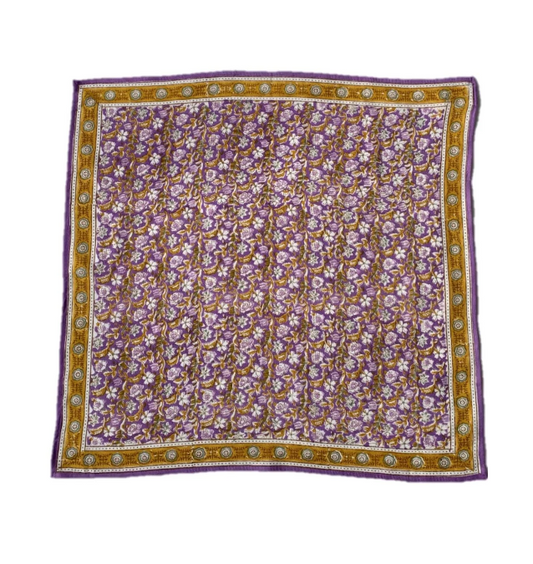 Grand foulard indien - Absynthe Purple