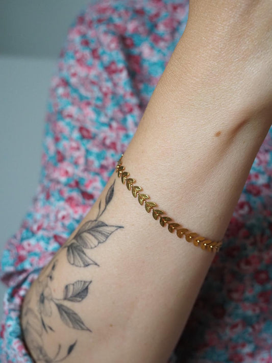 Bracelet LUCILLE épis dorés – Bijou fin en acier inoxydable
